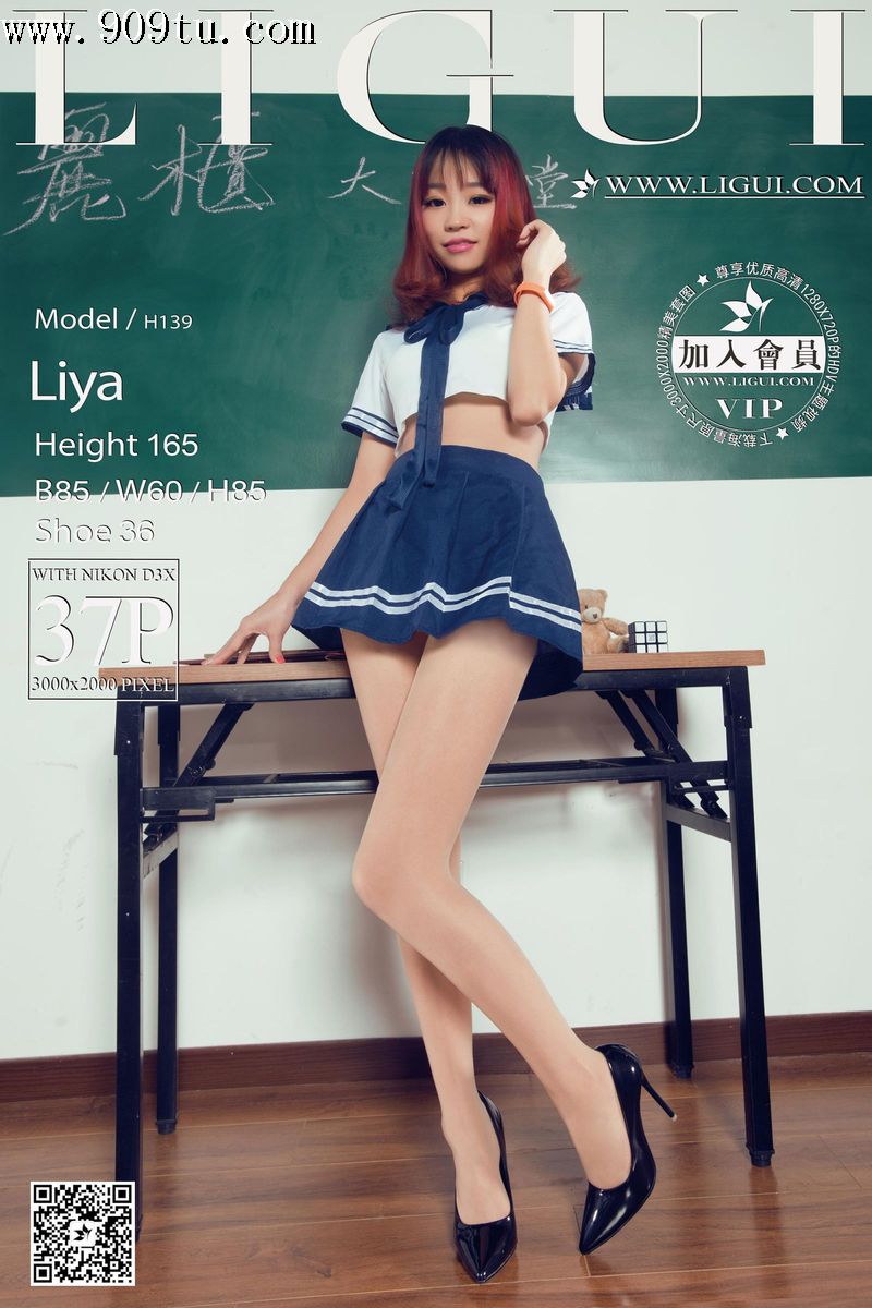 [Ligui丽柜] Liya – 教室里的水手服学生妹