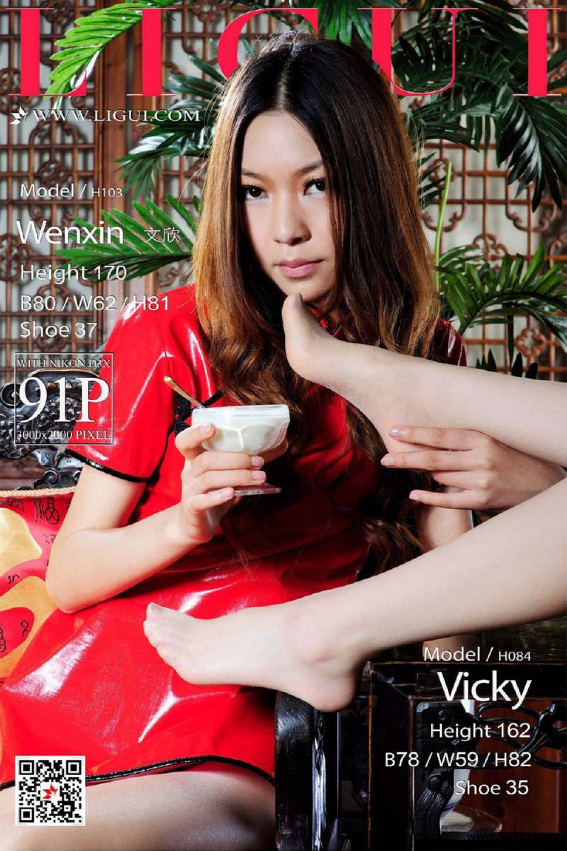 [Ligui丽柜] 网络丽人 文欣&amp;Vicky – 丝足写真套图