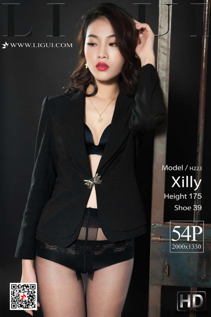 [Ligui丽柜] 网络丽人 腿模Xilly – 黑丝女王调教