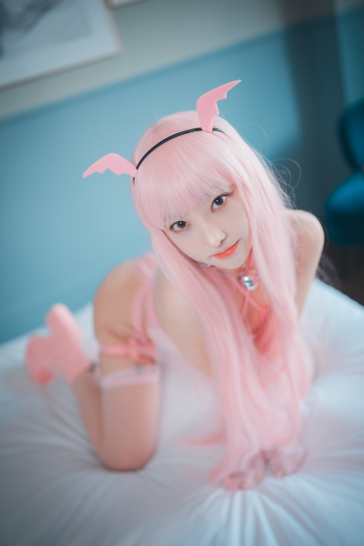 [DJAWA]No.187_模特Hanari_Pink Succubus主题性感粉色情趣内衣秀惹火身材诱惑写真123P_极品性感美女