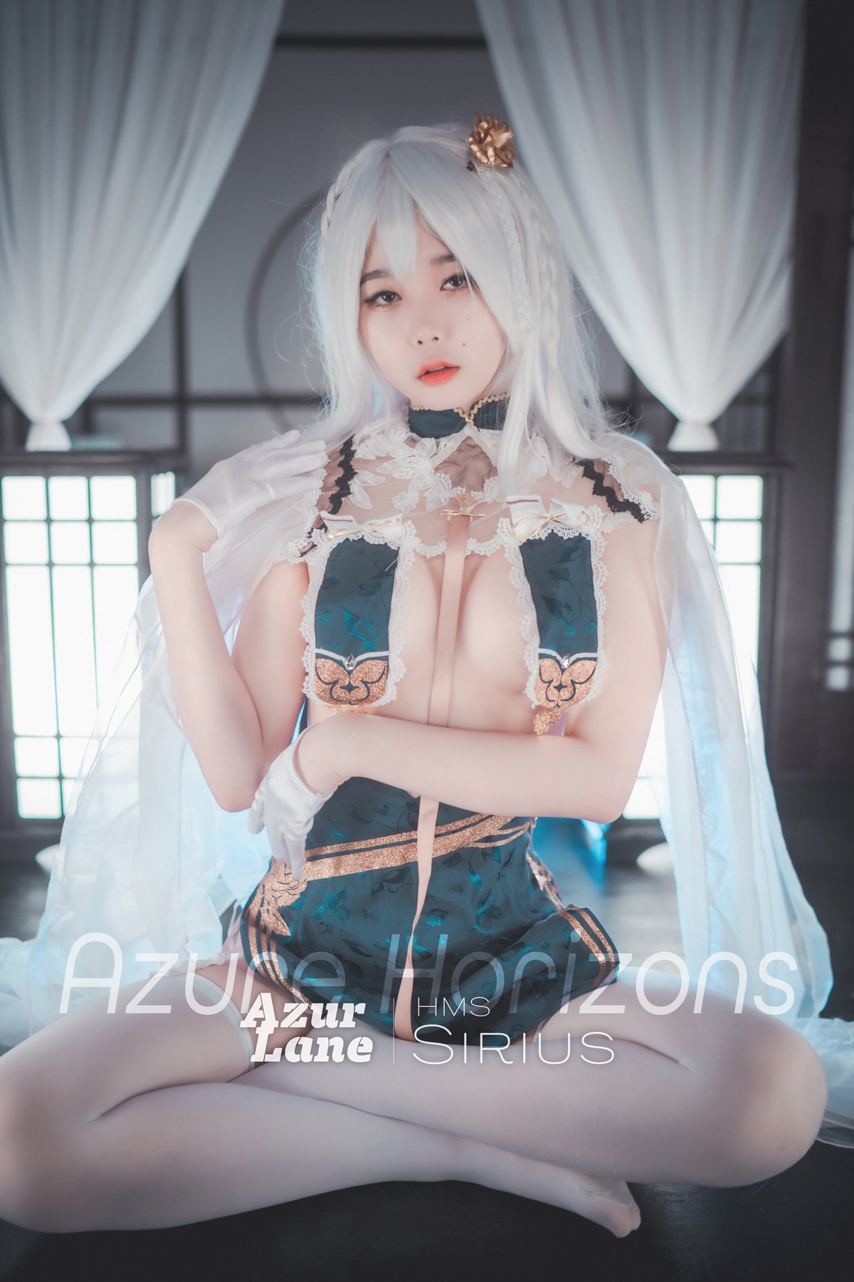 [DJAWA]No.189_模特Zia_Azure Horizons主题性感情趣旗袍露豪乳翘臀惹火诱惑写真55P_极品性感美女