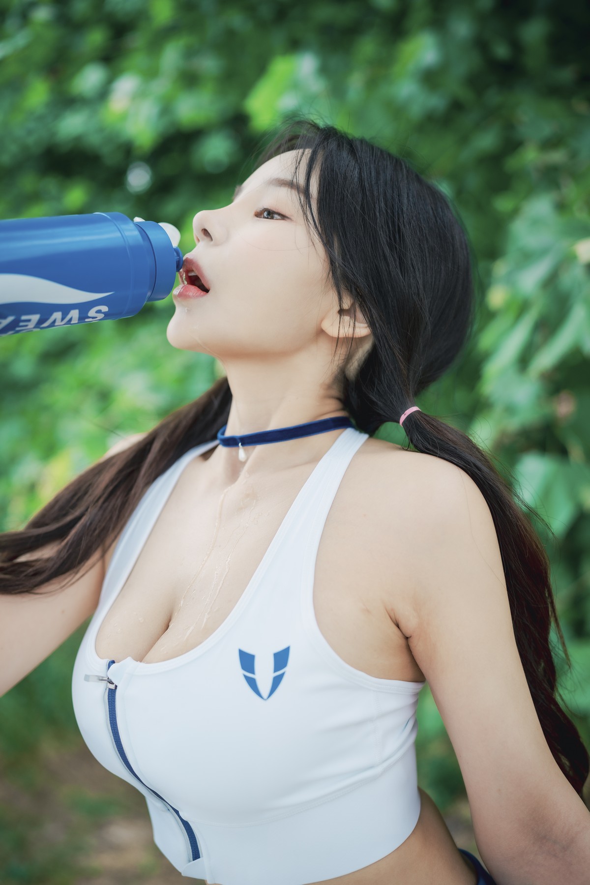 [DJAWA]No.202_模特Zzyuri_Loose&Tight Refreshing Blue主题性感运动装露豪乳诱惑写真82P_极品性感美女