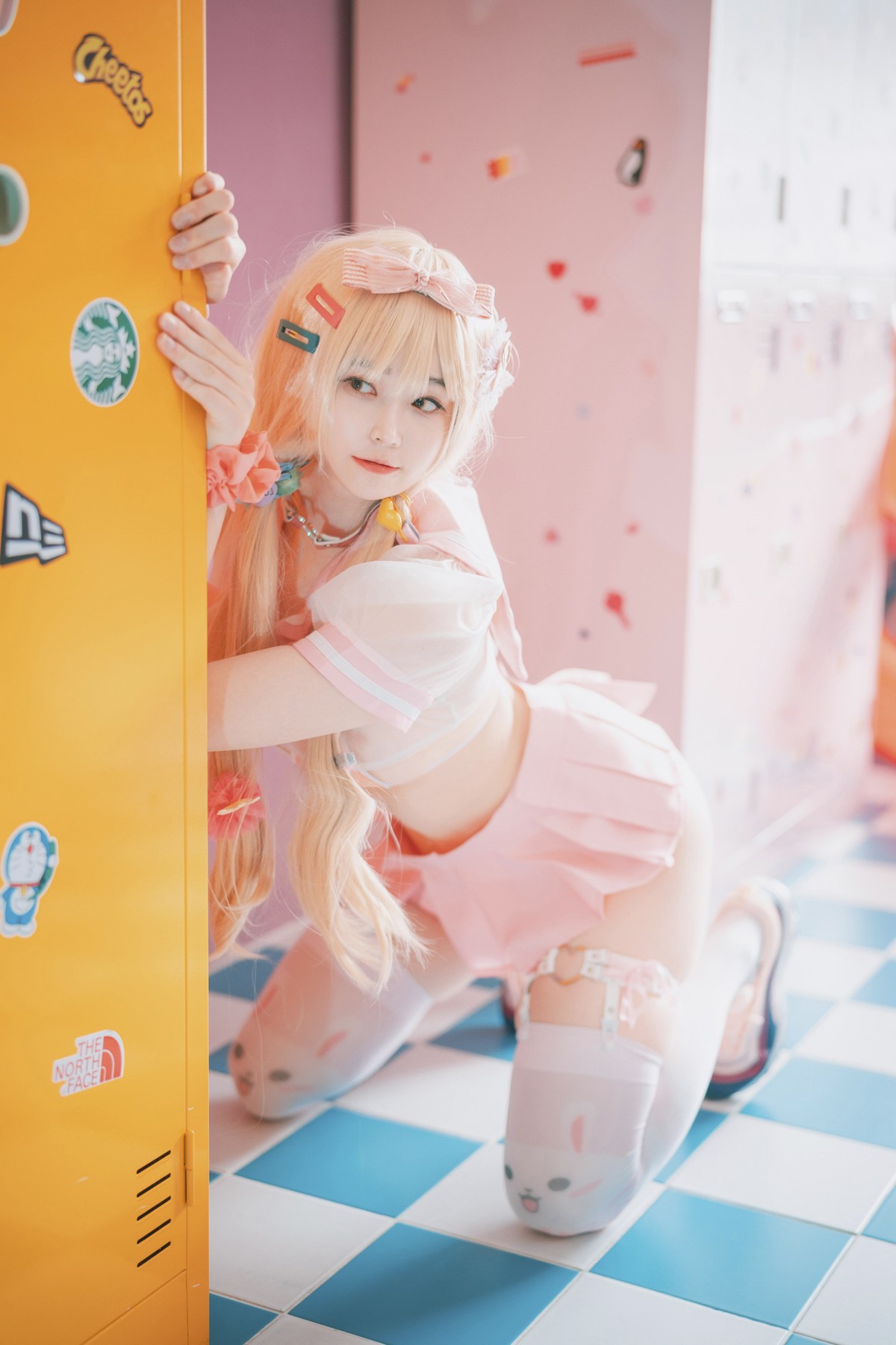 [DJAWA]No.151_模特BamBi_Sheer Pink主题私房性感粉红色服饰露三点式内衣诱惑写真27P_极品性感美女