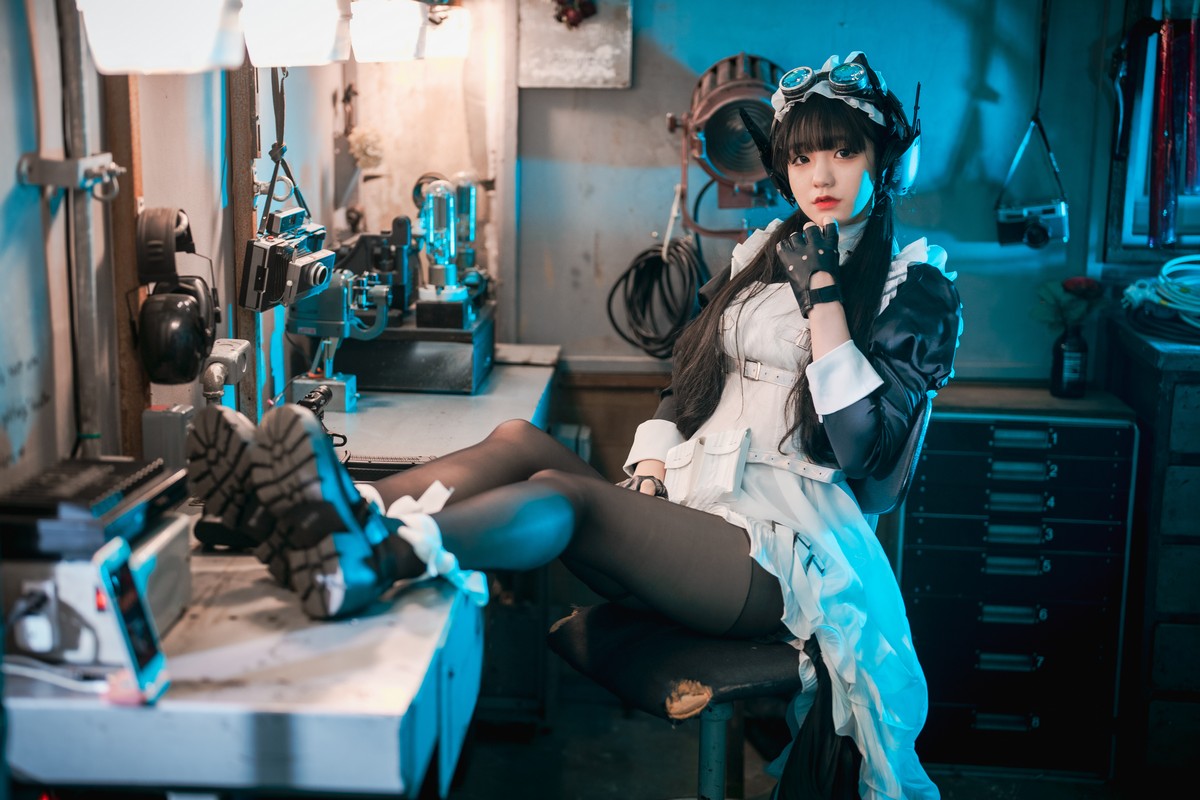 [DJAWA]No.160_模特Jenny_Combat Maid Mansion主题脱女仆装露三点式内衣诱惑写真121P_极品性感美女