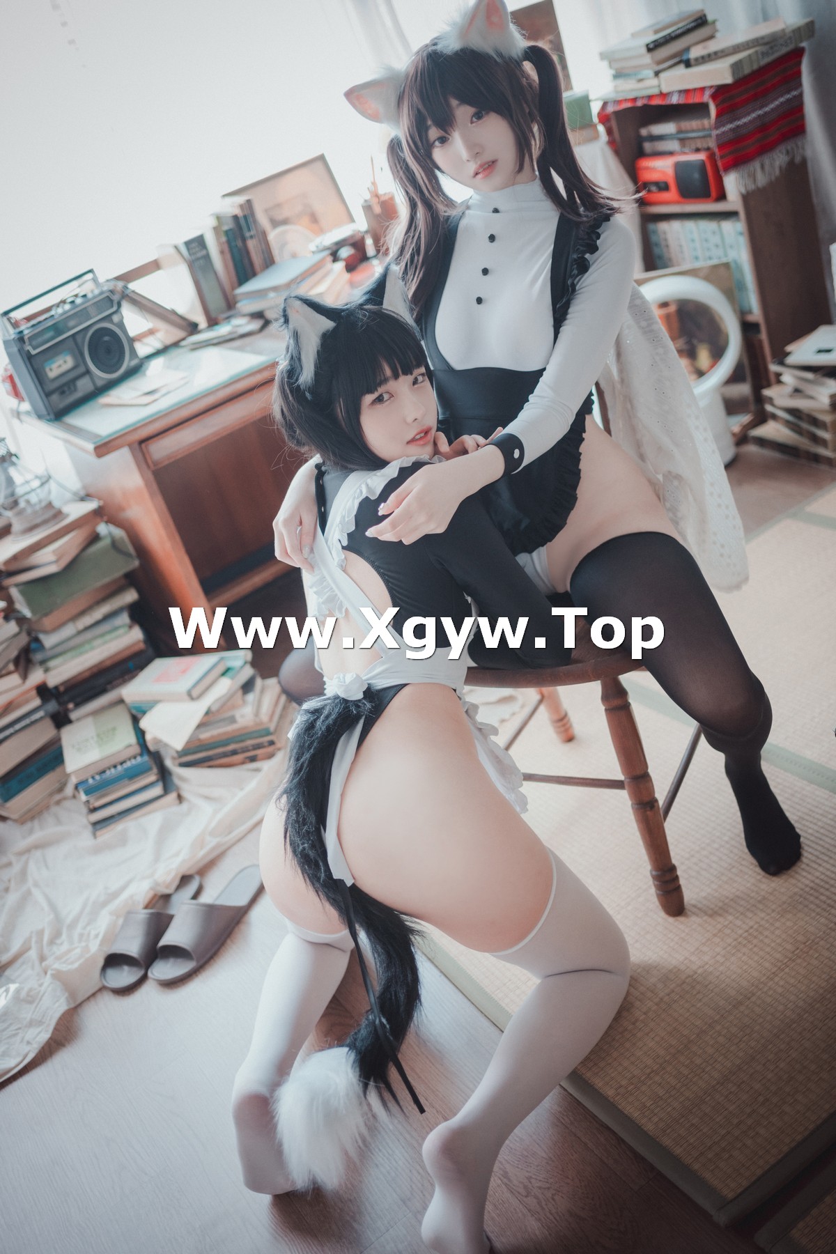 [DJAWA]No.142_Bambi&Sonson_Maid Mansion主题私房姐妹花性感女仆装诱惑写真153P_极品性感美女