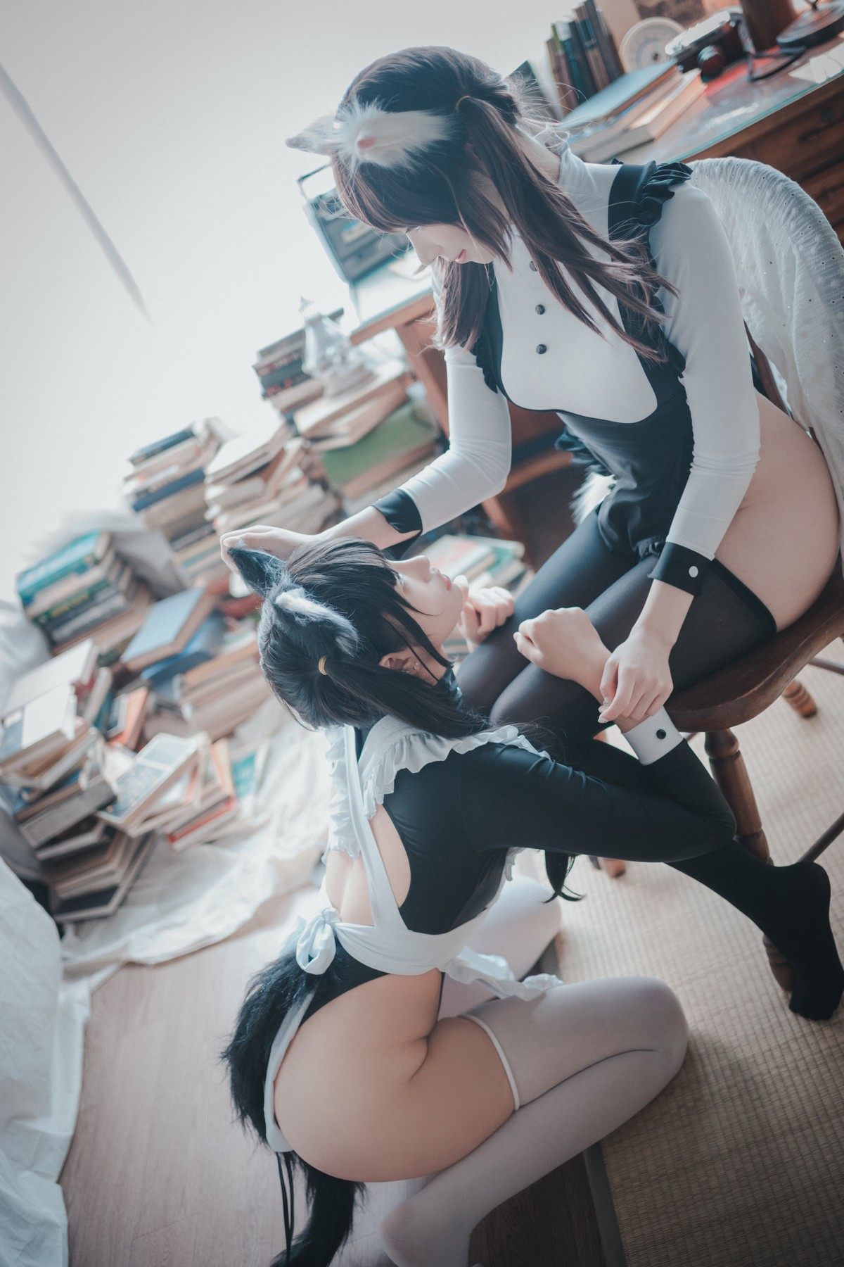 [DJAWA]No.142_Bambi&Sonson_Maid Mansion主题私房姐妹花性感女仆装诱惑写真153P_极品性感美女