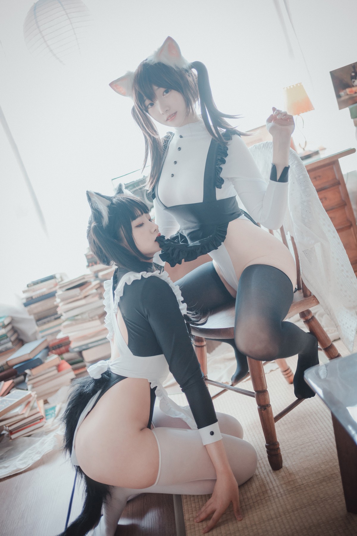 [DJAWA]No.142_Bambi&Sonson_Maid Mansion主题私房姐妹花性感女仆装诱惑写真153P_极品性感美女