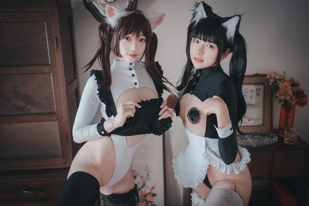 [DJAWA]No.142_Bambi&Sonson_Maid Mansion主题私房姐妹花性感女仆装诱惑写真153P_极品性感美女