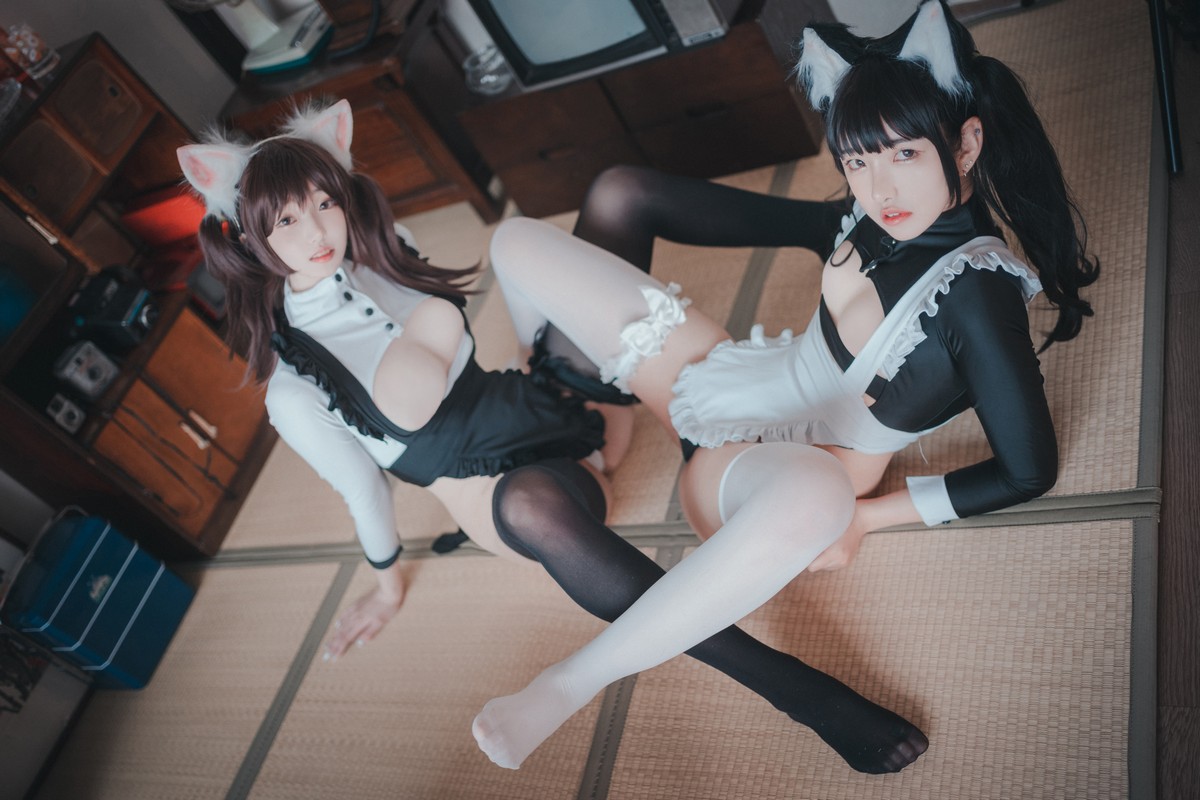 [DJAWA]No.142_Bambi&Sonson_Maid Mansion主题私房姐妹花性感女仆装诱惑写真153P_极品性感美女