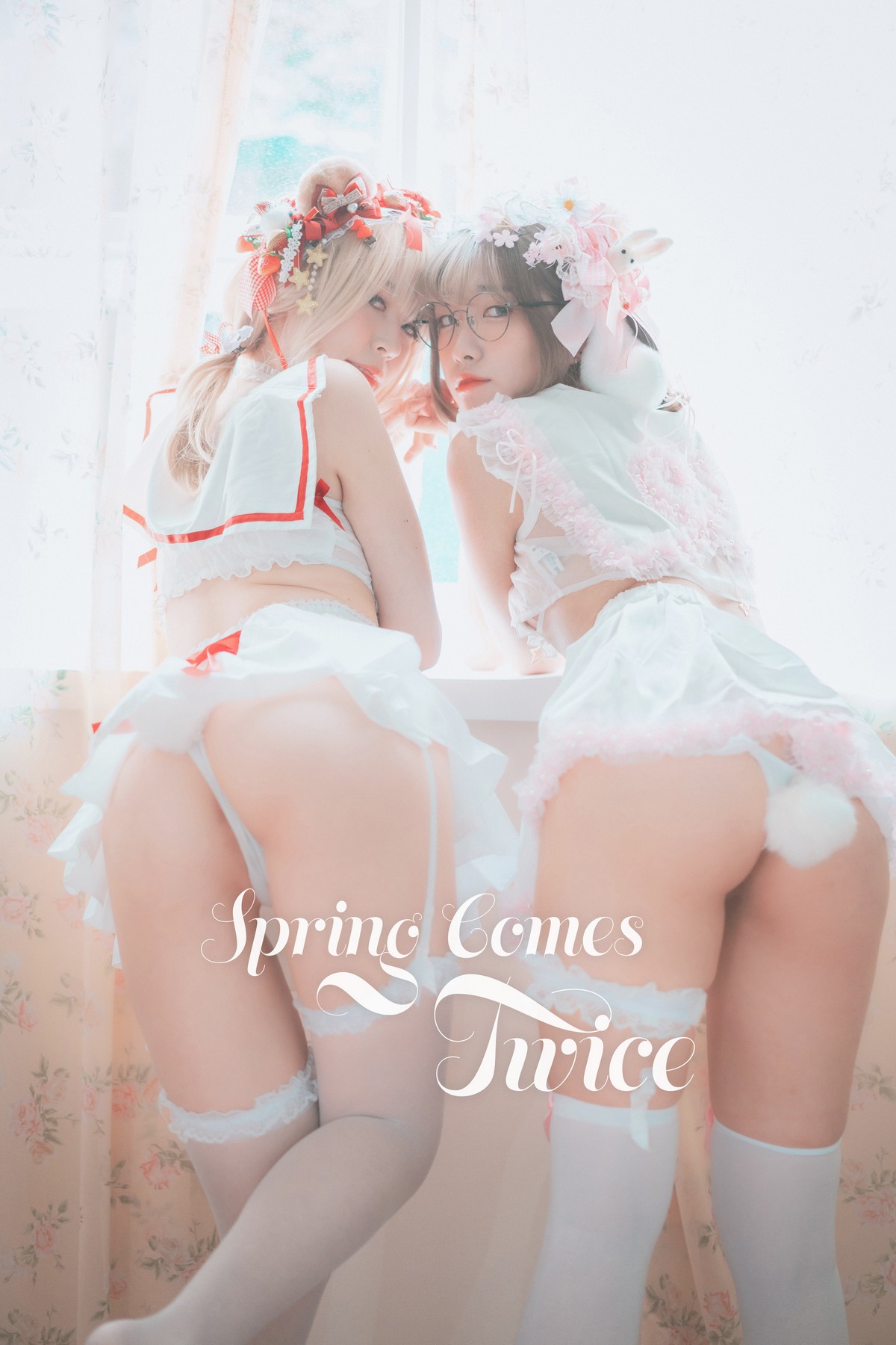 [DJAWA]No.094_模特Sonson & Mozzi_Spring Comes Twice主题性感姐妹花私房诱惑写真61P_极品性感美女