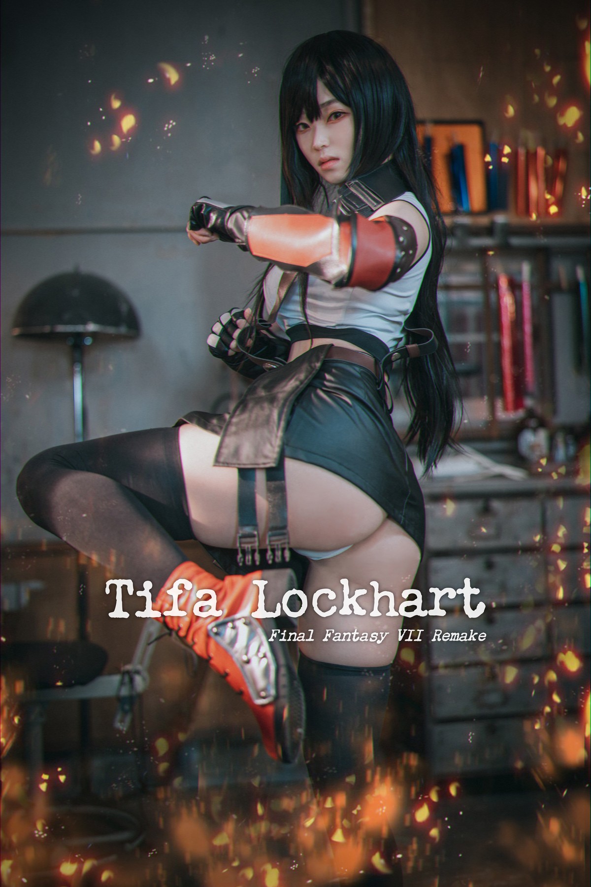 [DJAWA]No.103_模特BamBi_Tifa Lockhart主题私房性感丁字裤秀翘臀美腿诱惑写真51P_极品性感美女